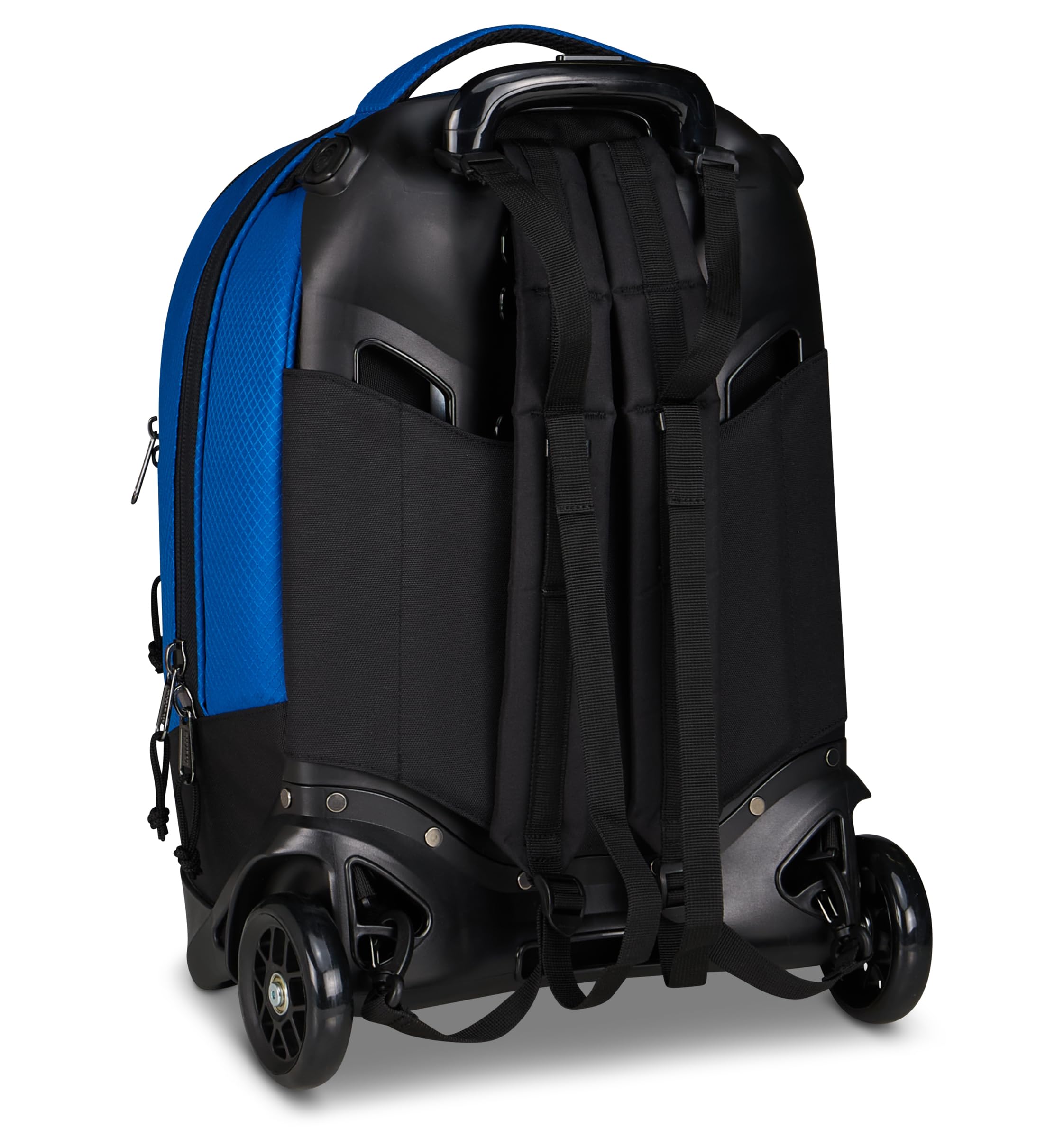 Invicta Trolley Plug Led, Blu, 34 L, Doppio Scomparto, Led frontale incorporato, Cross-over System, Tasca attrezzata, Tasca porta pc, Tasca portaborraccia, Scuola media e superiore, Ragazzo, Ragazza