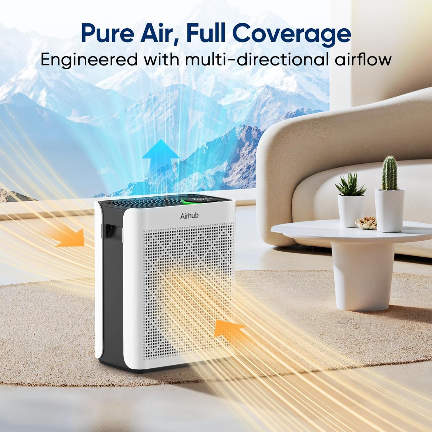 Air Purifier for Home Large Room, AHAM Verified, HEPA Filter with Activated Carbon & Washable Pre-Filter, Quiet 20dB Sleep Mode, PM2.5 Air Quality Sensor, for Dust, Odor, Allergens & Pets