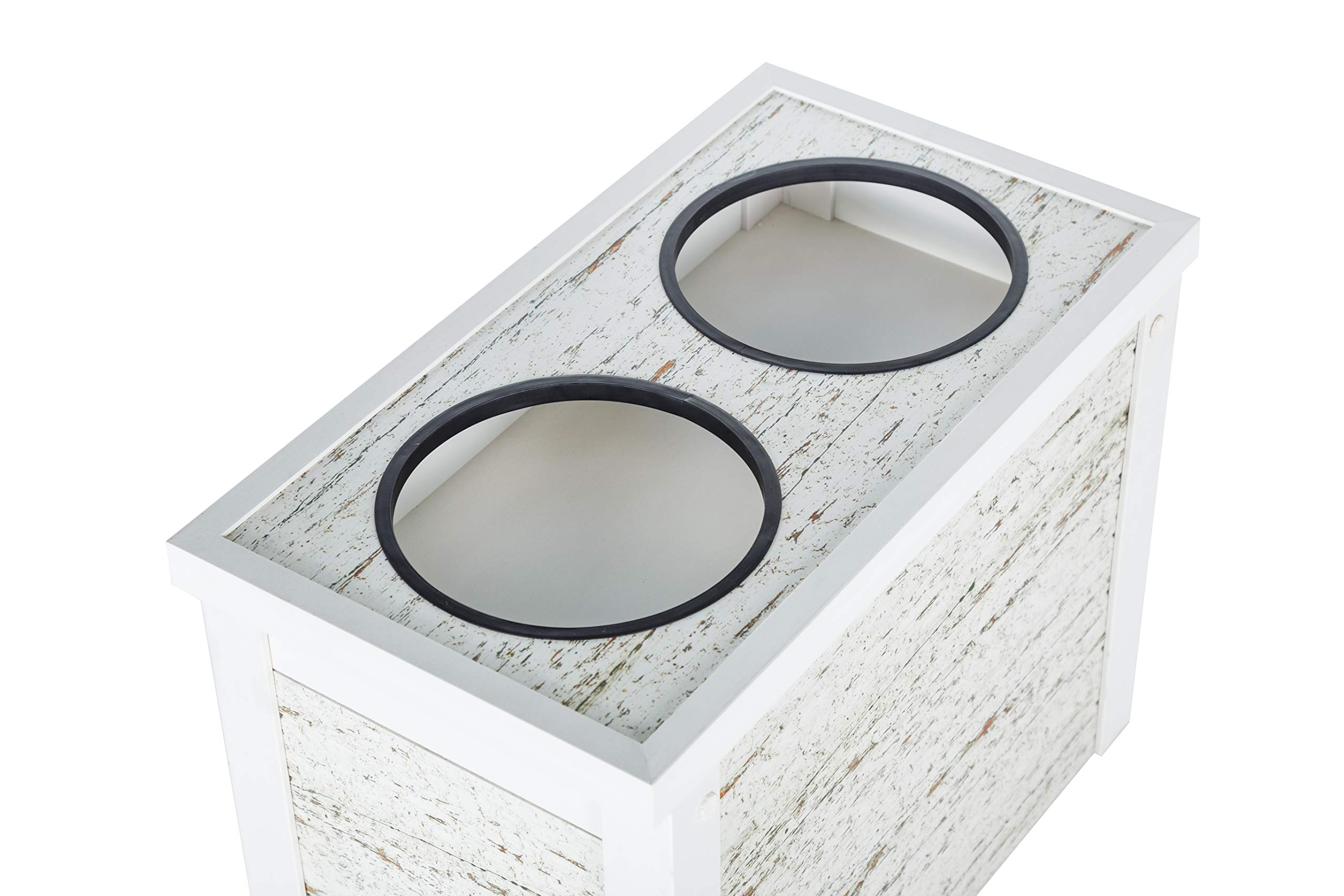 New Age Pet ECOFLEX Hundefutterspender - Erhöhter Futternapf Mit Aufbewahrung Grau