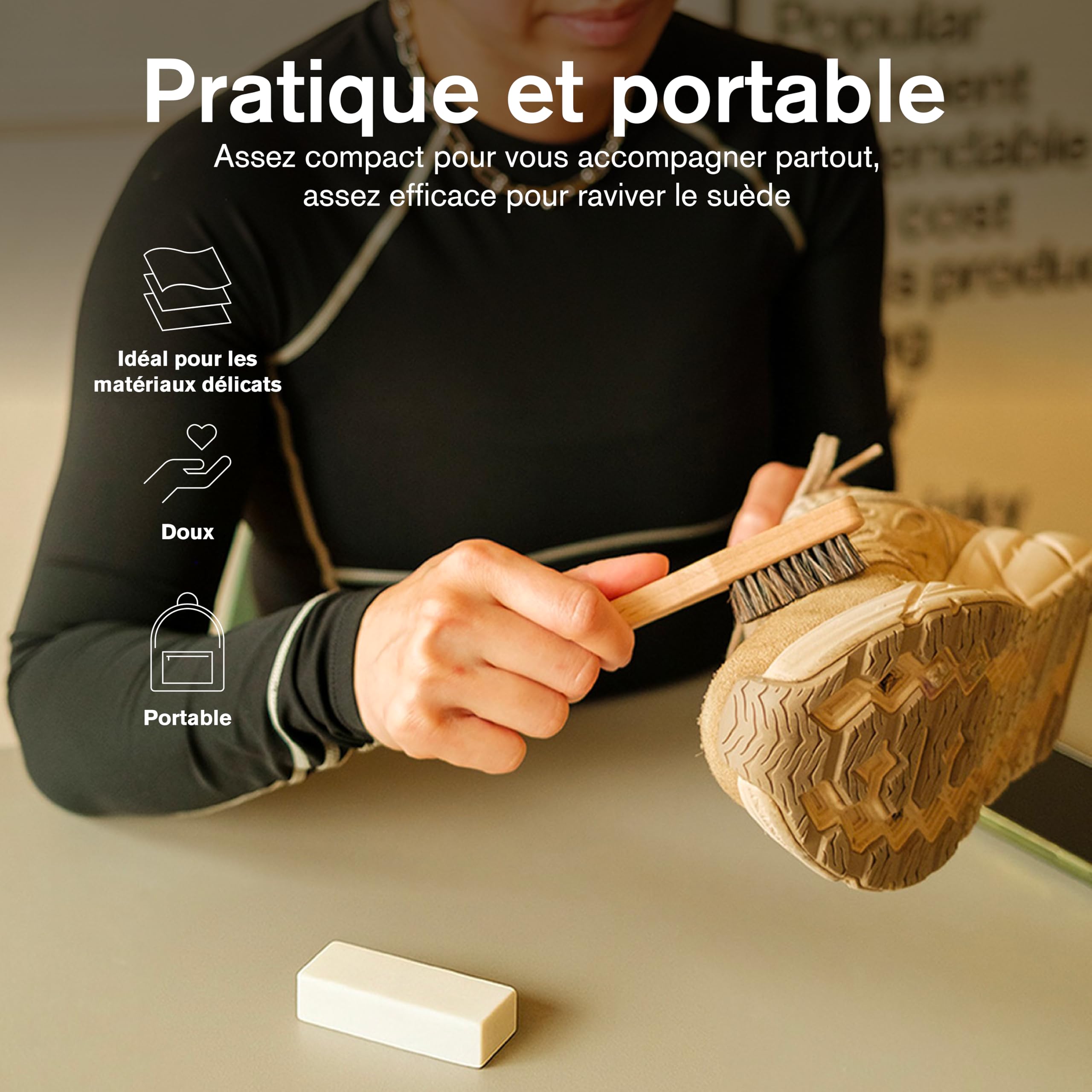Jason Markk Kit avec Une Gomme à Daim et Une Brosse à Chaussures, Nettoyant pour Daim et Cuir Nubuck - pour Le Nettoyage à Sec des tiges et Semelles intermédiaires Sales