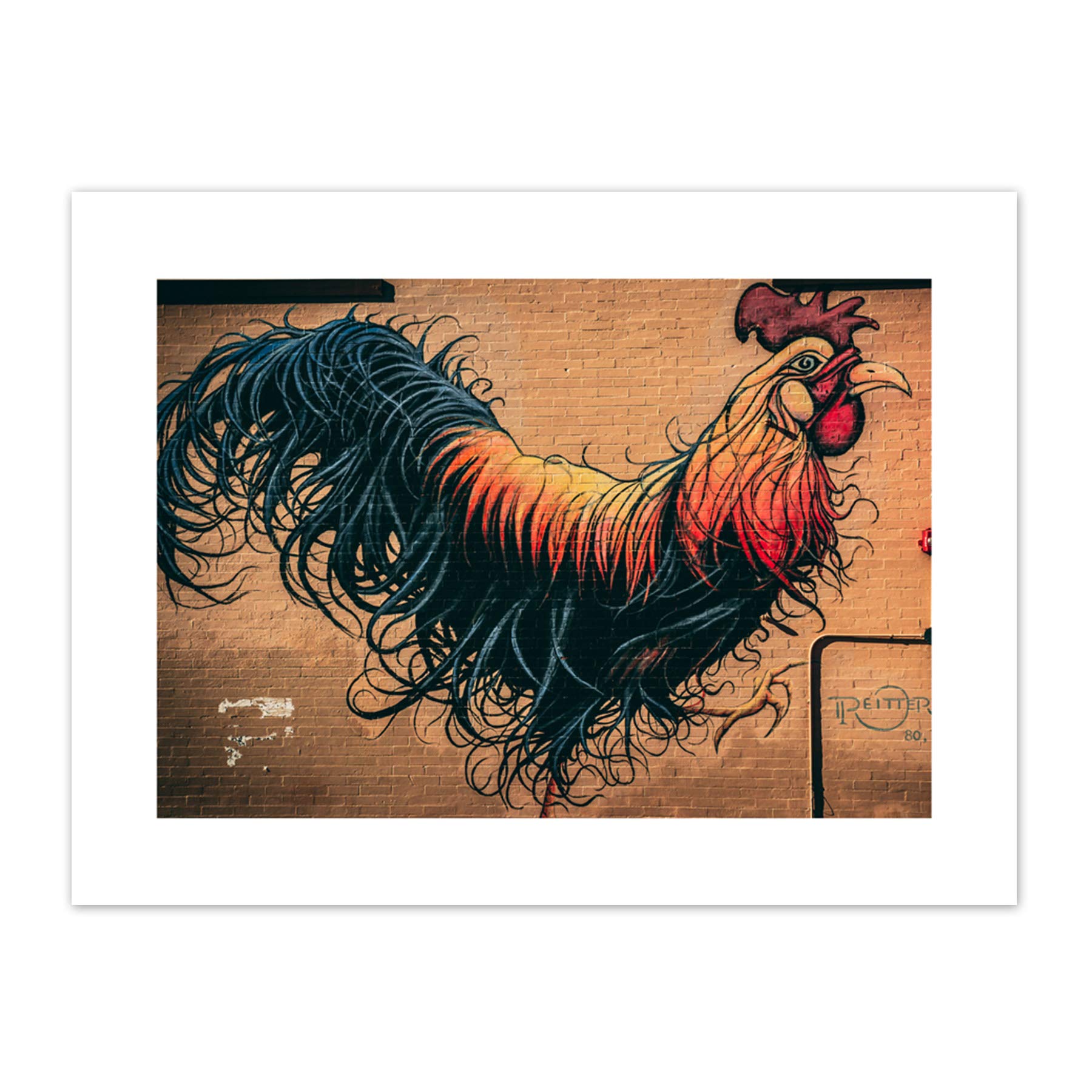 Moran Graffiti Chicken Rooster Wall Street Canvas Wall Art Print