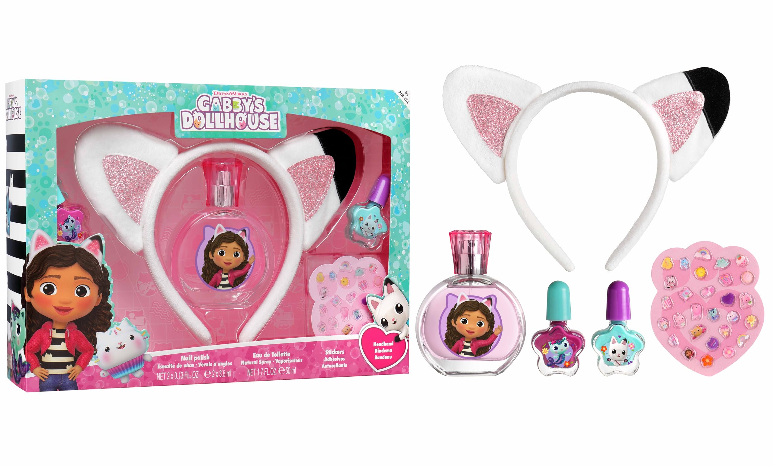 Gabby's Dollhouse Coffret EDT 50 ml, bandeau et kit manucure
