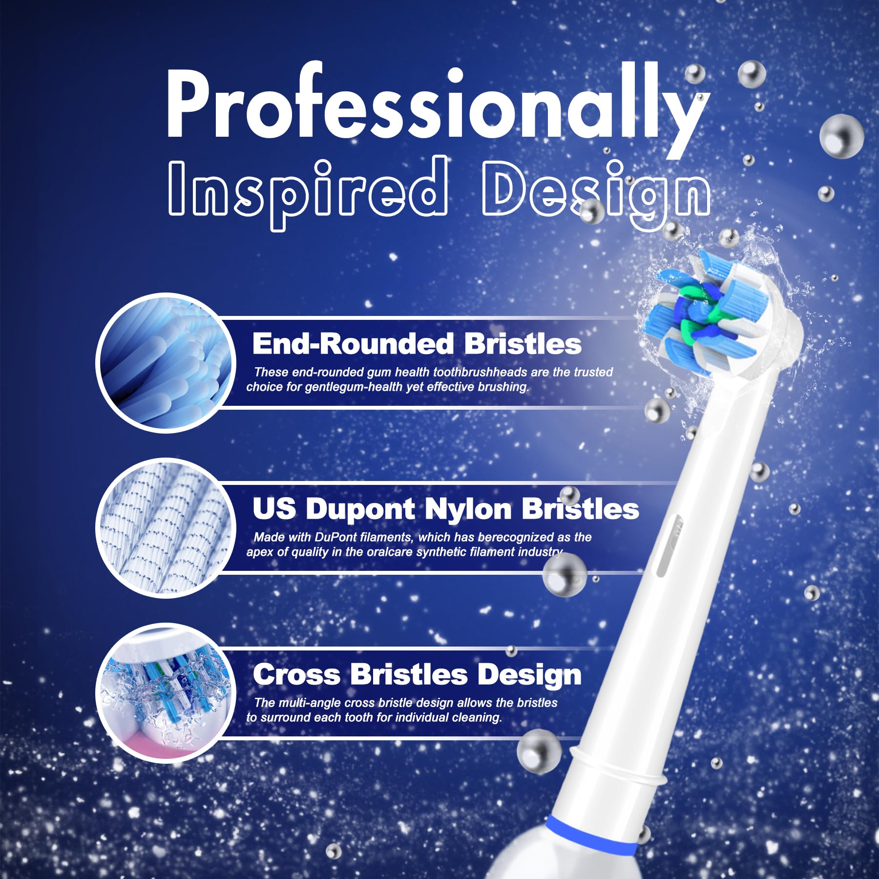 12 cabezales de repuesto para cepillos de dientes eléctricos Oral B Pro 1000, 9600, 500, 7000, 3000, 8000, negro y blanco para el hogar