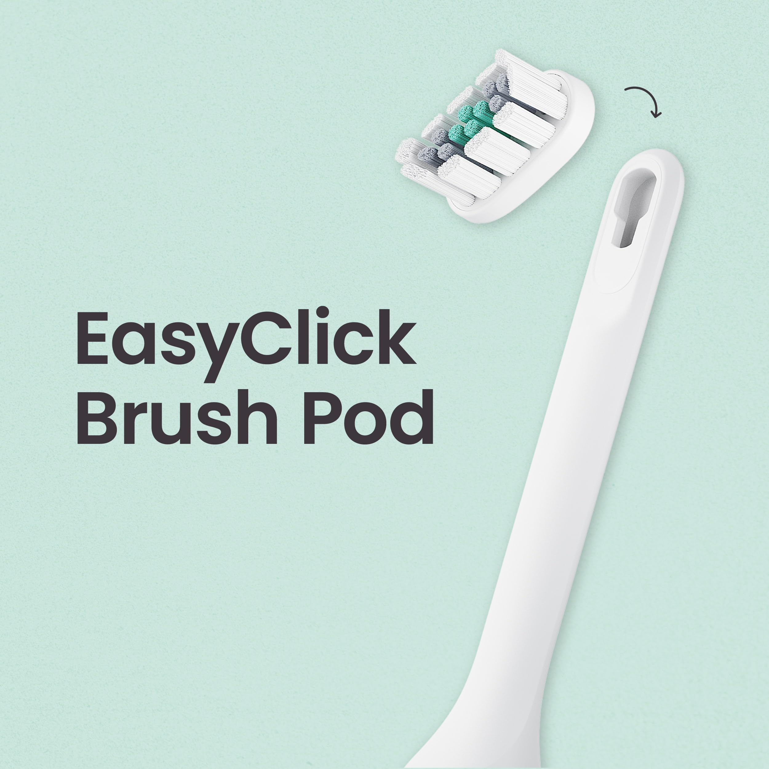 quip Ultra Brush Pod - Cabezales de recambio para cepillos de dientes eléctricos sónicos, paquete de 4 unidades, cerdas suaves, compactas, duran 3 meses cada uno, color blanco