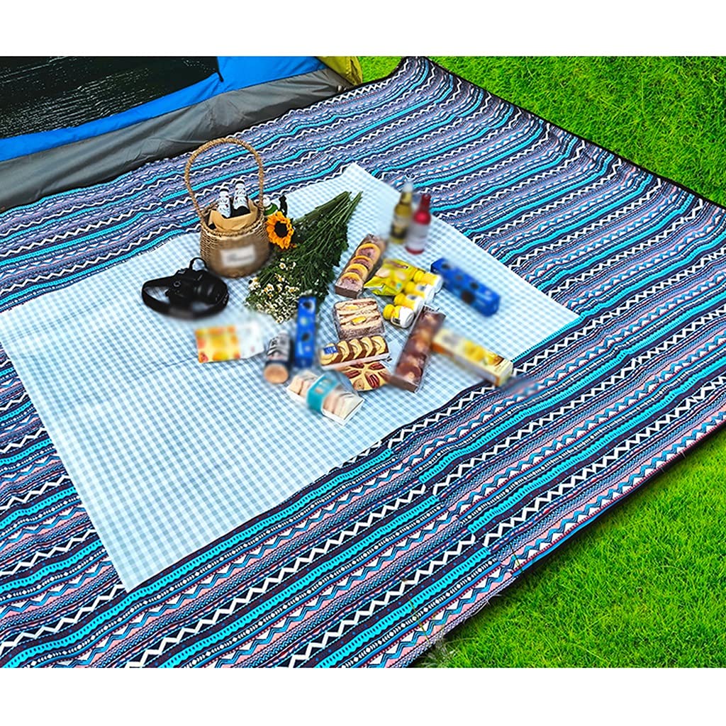 Estera de Playa Mat de Picnic Grande al Aire Libre Estilo étnico Camping Mat portátil Adecuado para la colchoneta del Parque del jardín Manta de Picnic (Color : C, Size : 78.74x118.11in)