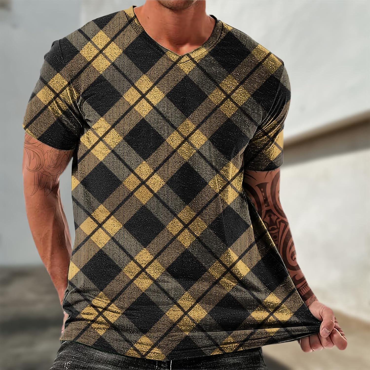 Mens Tshirts Graphic Crewneck Loose Fit Men Casual Shirt Breathable Short Sleeves Summer Beach Tops Hawaii Outfits - Image 2