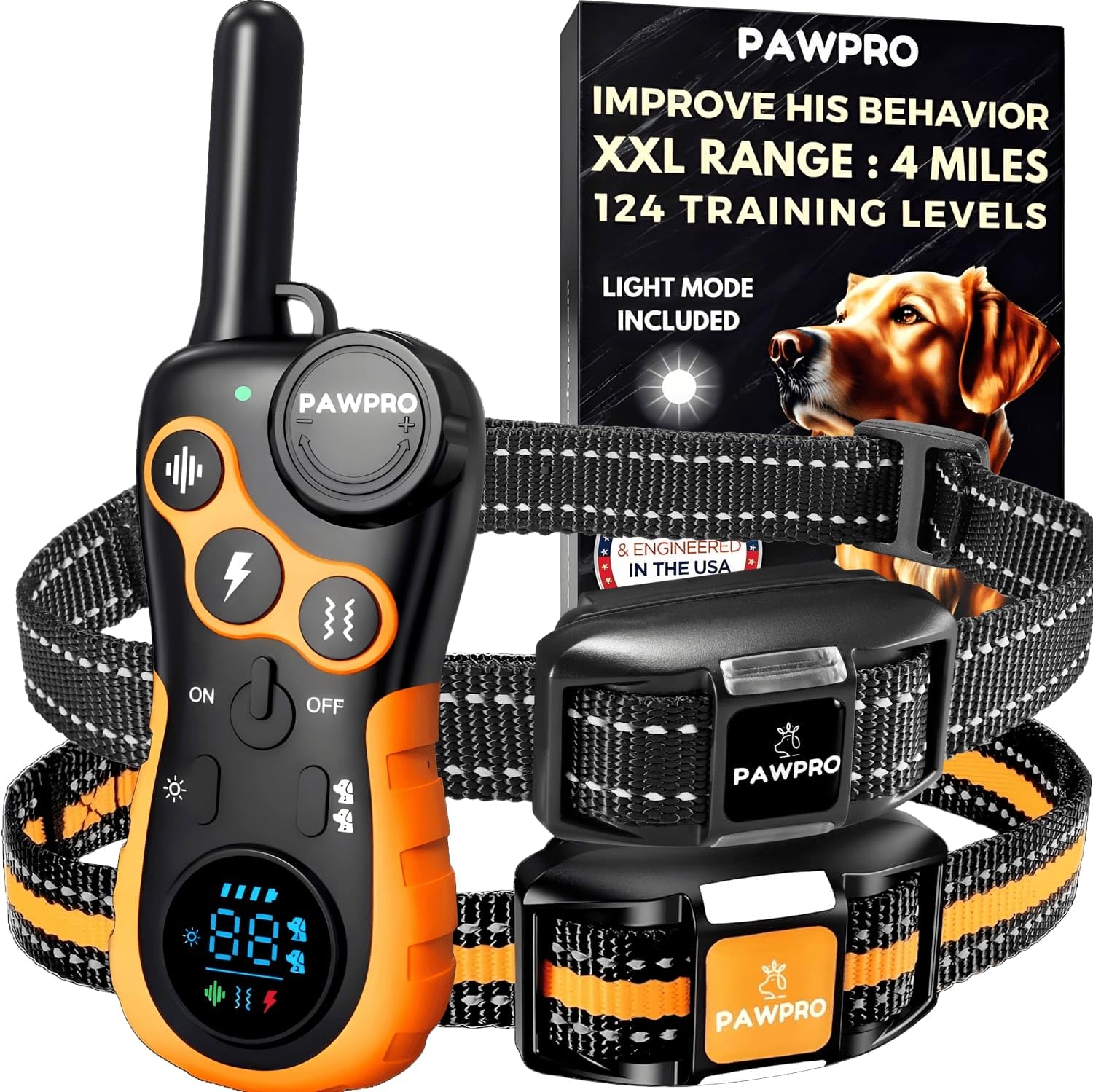 4-Mile Dog Shock Collar Two Collars