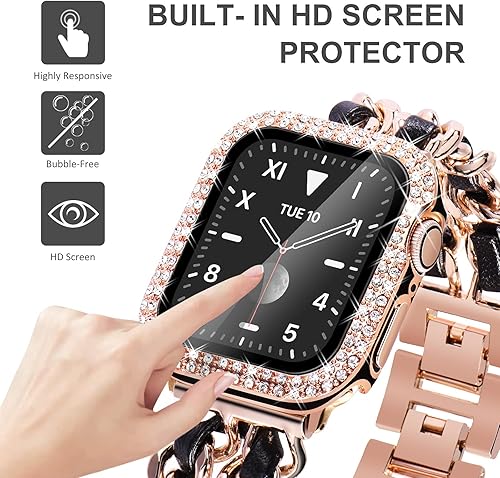 Miniatura 187 de KADES - Funda protectora brillante compatible con Apple Watch Series SE, SE 2022, 6, 5 y 4 de 44 mm, con protector de pantalla incorporado