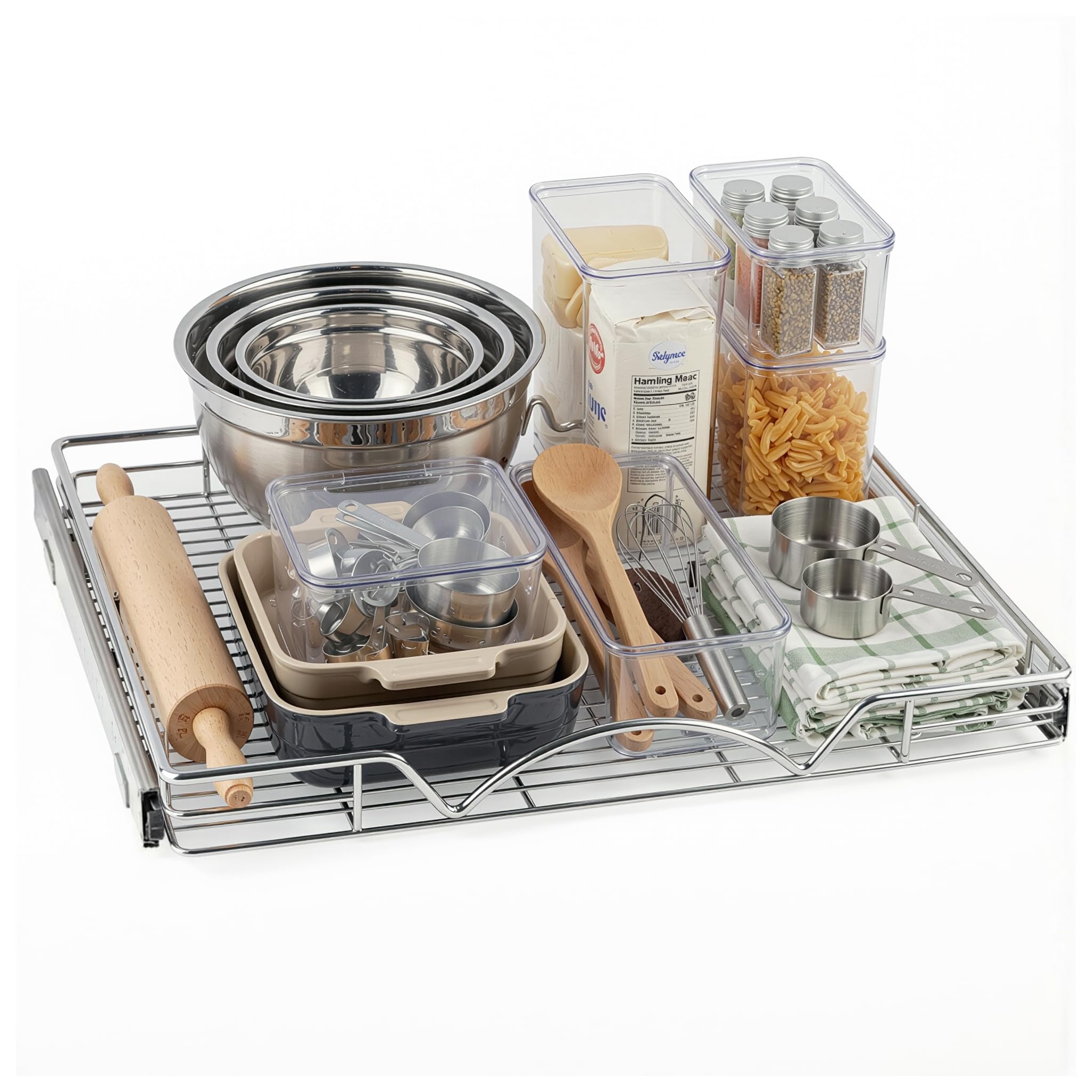 HOLDN’ STORAGE Heavy-Duty Pull Out Cabinet Organizer, 26”W x 21”D