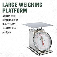 Vista 5 de LEM Productos Báscula de acero inoxidable de 44 libras, plata
