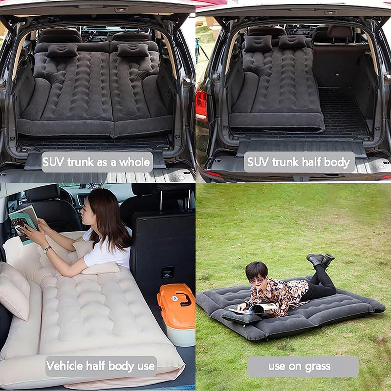 Materasso Gonfiabile per Volvo V90 Cross Country 2016-2020 | Superficie floccata morbida per viaggi lunghi campeggio comodità ergonomica portatile resistente salvaspazio