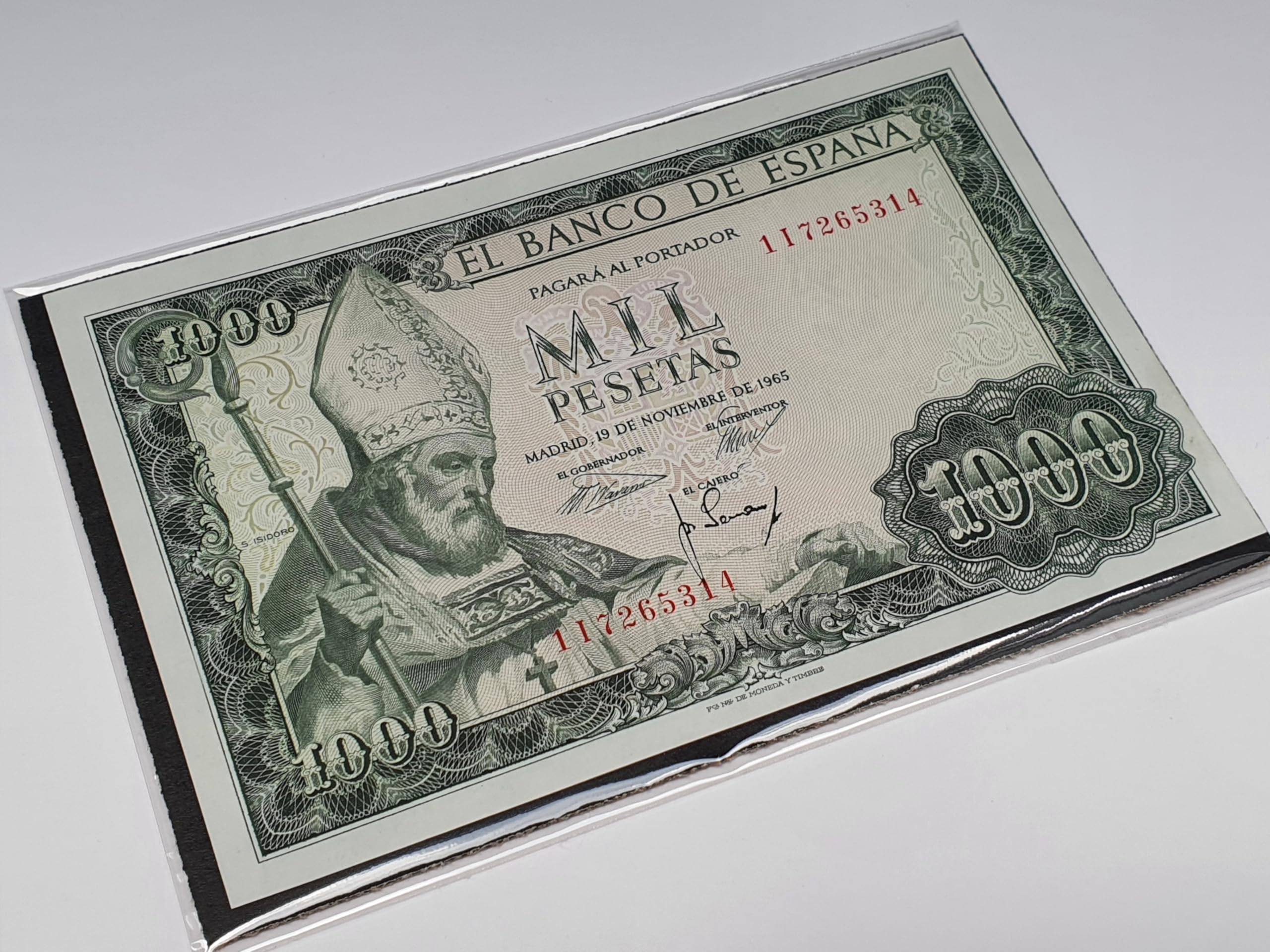 ESPAÑA Billete Original DE 1000 PESETAS 1965 San Isidoro