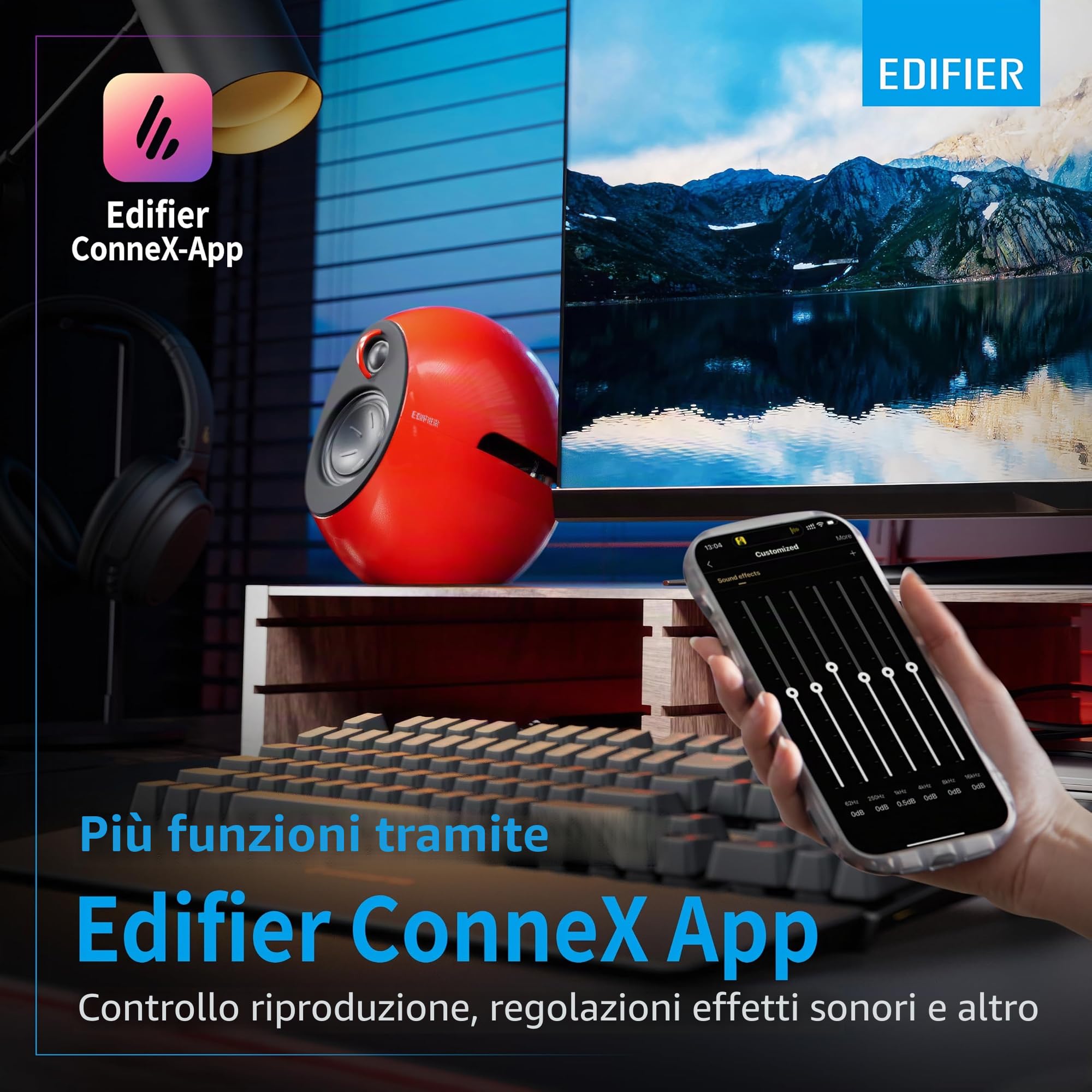 EDIFIER ALTAVOCES LUNA HD 2.0 BLUETOOTH ROJO RETAIL