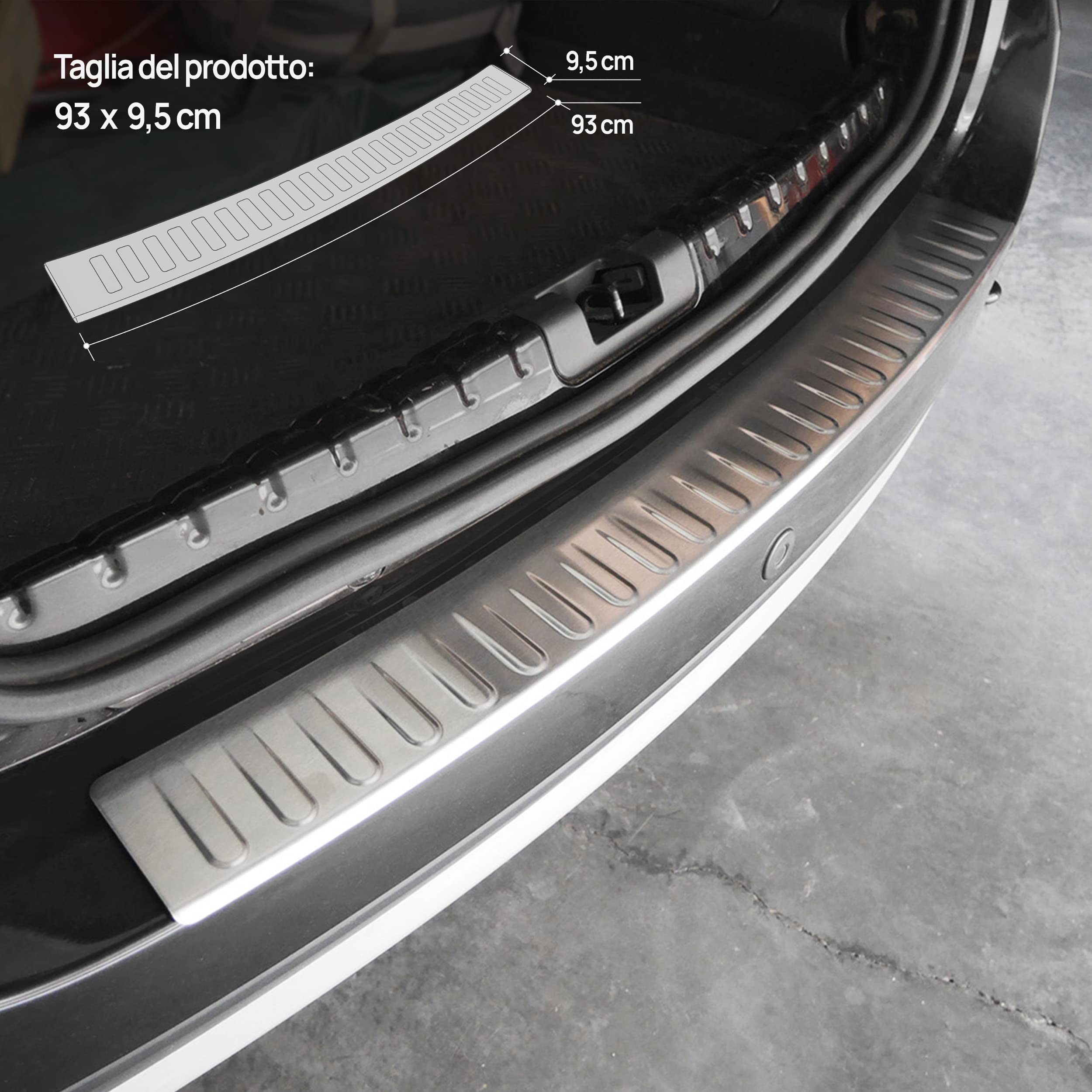 Chromemaster Protezione Paraurti Posteriore Acciaio Inossidabile INOX Spazzolato Argento Opaco Compatibile Dacia Duster 2010-2017