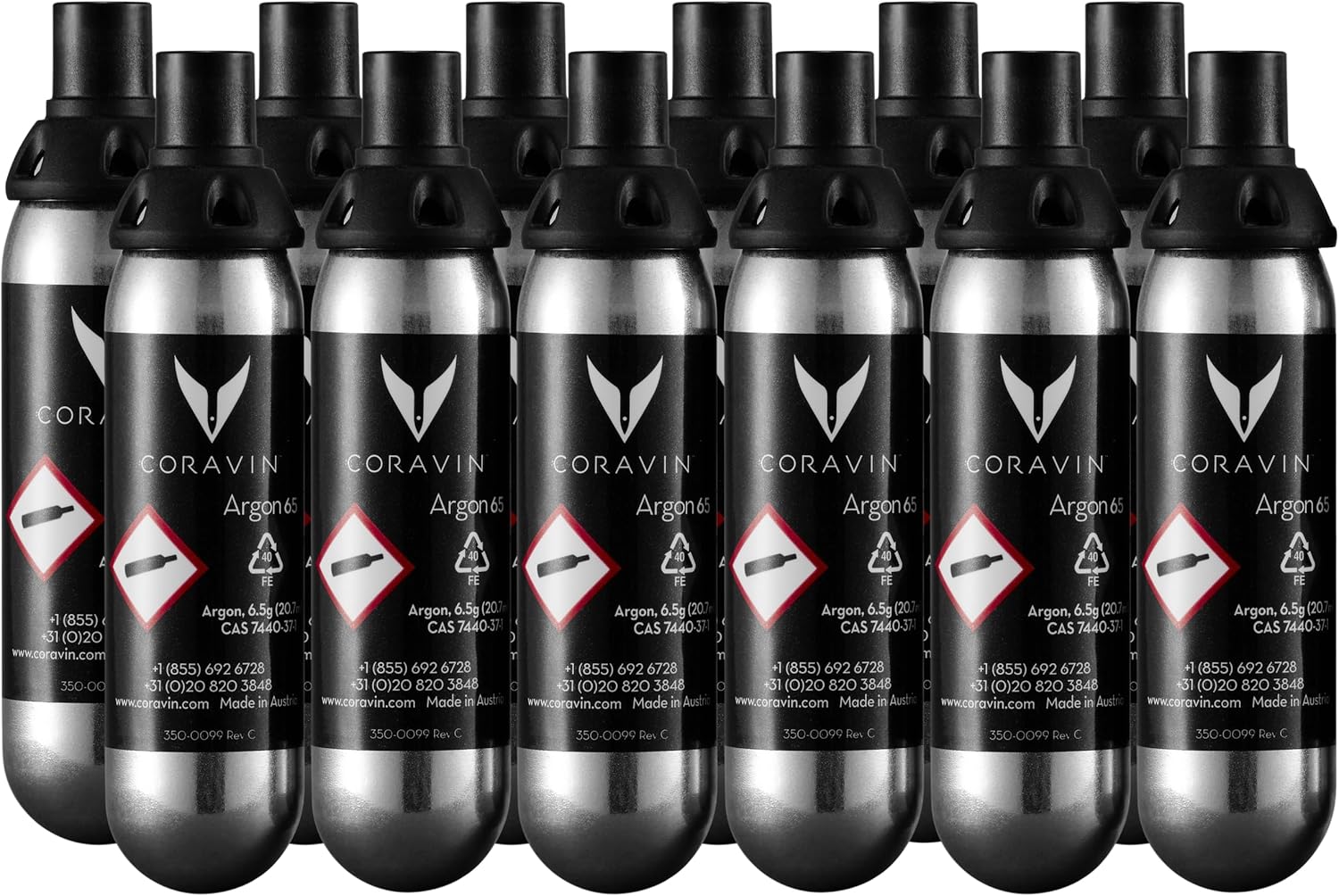 Coravin Capsule in Acciaio Inossidabile con Gas Argon Da Utilizzare