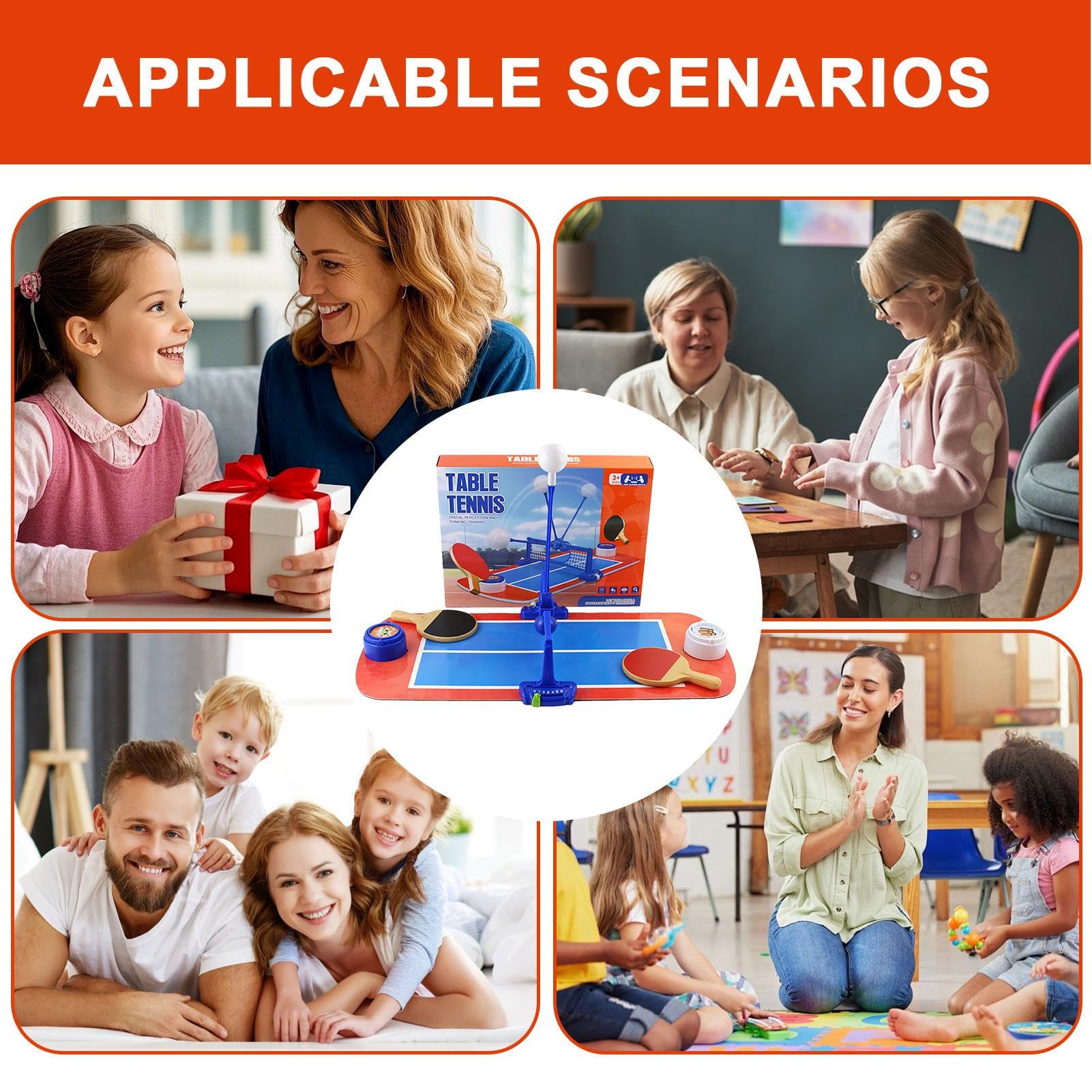 Set da Pong Portatile Set Racchette Portatile | Interattivo Genitori e Bambini per Sviluppare Abilità Motorie e Libero in Casa e in Viaggio