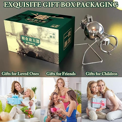 Miniatura 5 de Máquina china de palomitas de maíz de 8.8 fl oz, máquina de palomitas de maíz de acero inoxidable 304 con base de tablero de madera, máquina de