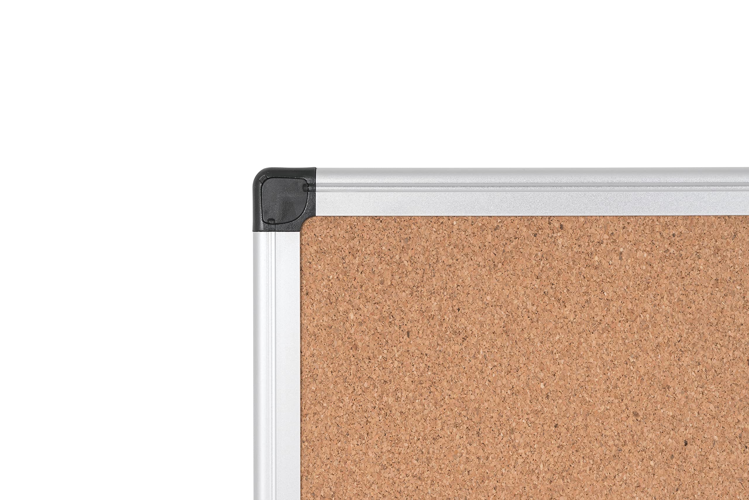 Bi-Office Korktafel Maya Mit Aluminiumrahmen und Hochwertiger Naturkorkoberfläche, Pinnwand, 90 x 60 cm & Wedo 54249 Pinnadeln Diabolo-Form, Länge 2,3 cm, Kopfdurchmesser 9 mm, Nadellänge 1,1 cm