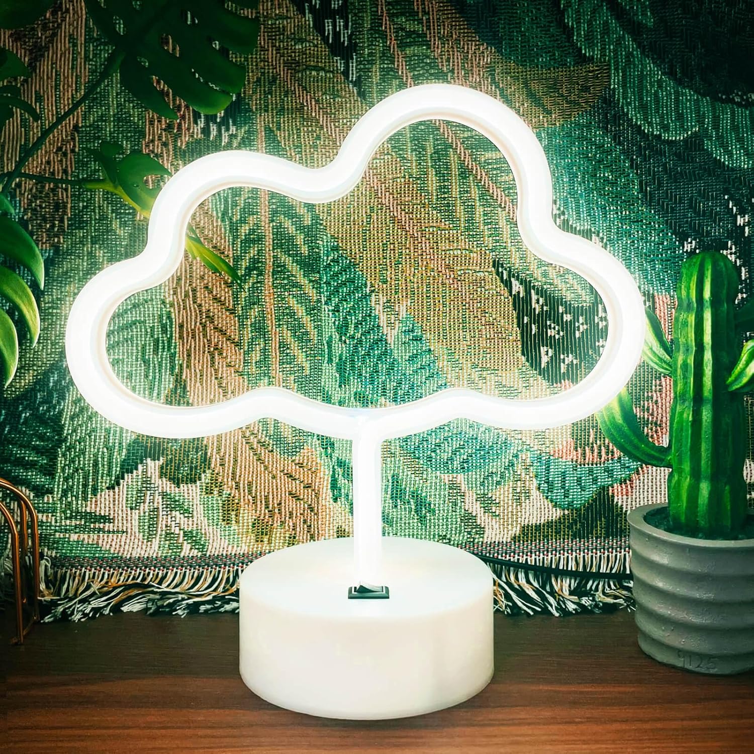 Cloud Neon Signs Cloud Lights for Bedroom, White Led Cloud Light Room Decor, USB/Battery Powered Cloud Neon Light, Aesthetic Neon Cloud Sign Lamp for Kids Teen Adult Birthday Party Christmas