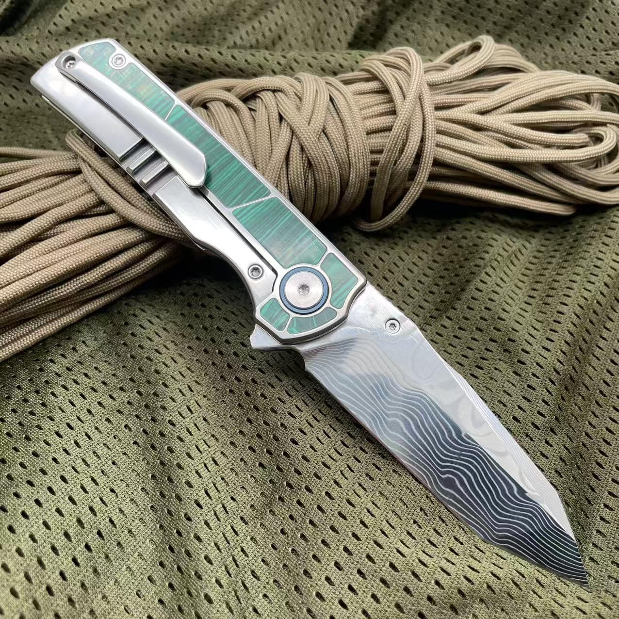 Amazon.com: Premium Damascus Folding Knife 3.4