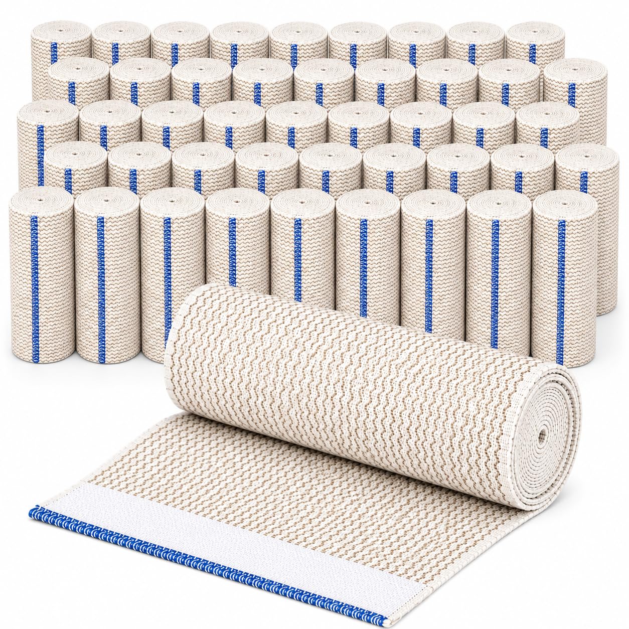 Vakly Elastic Bandage Wrap 4'' x 5 Yds, Self-Closure Compression Roll 10 Pk — Amazon image 18