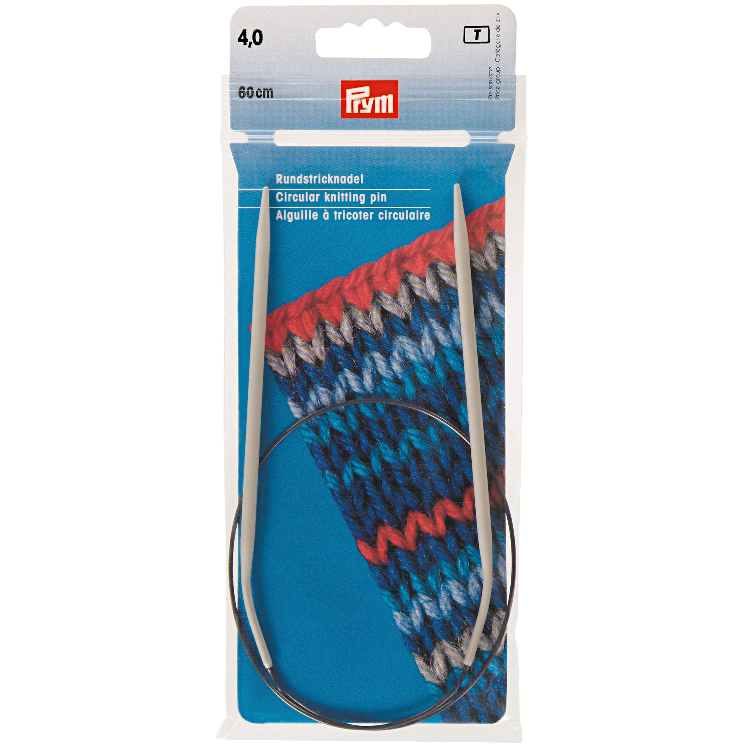 Prym Circular Knitting pins alu 60 cm 4.00 mm pearl grey