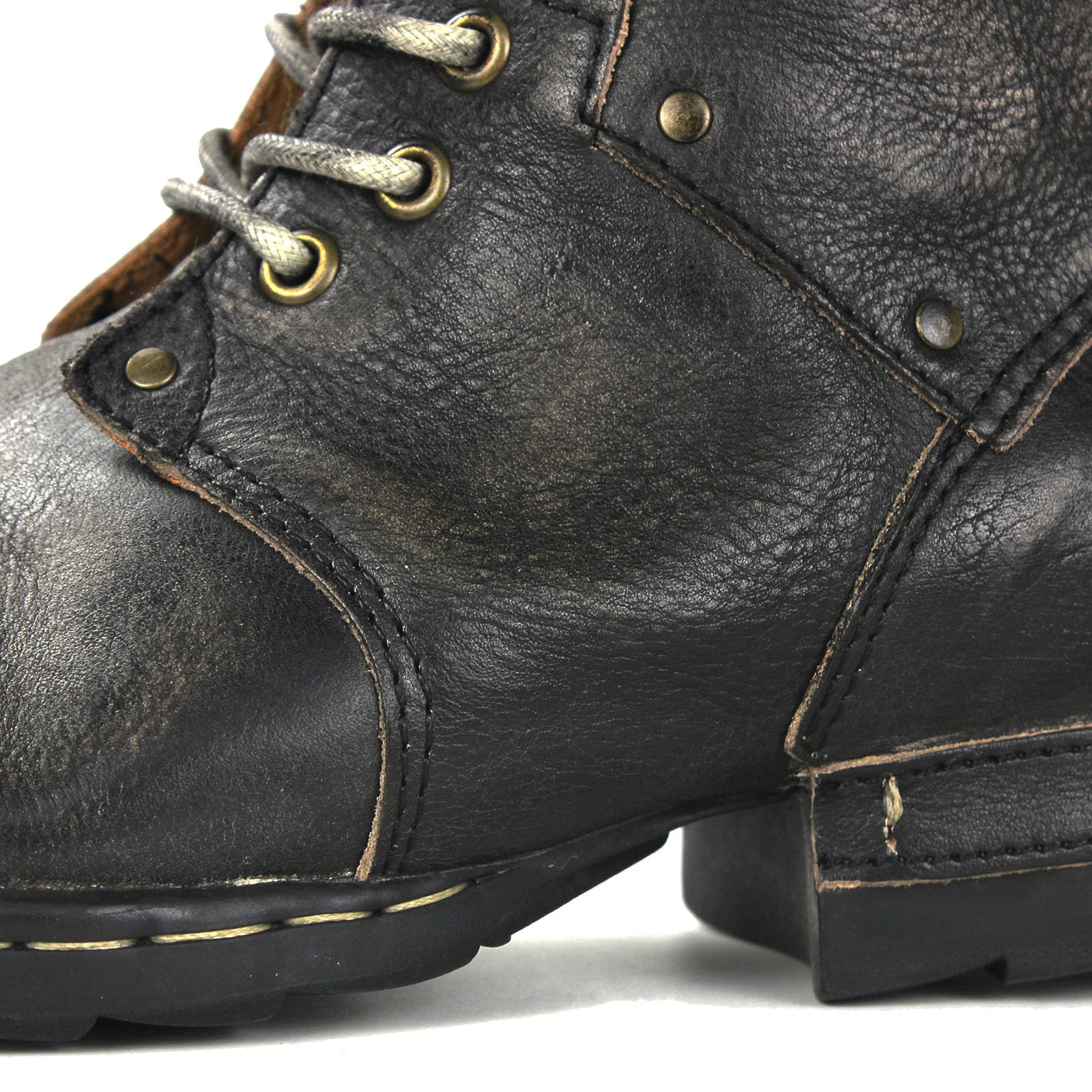 Uomo Grippy Black Iron Piece Toe-tipped Design Chukka Boots Lace-up Motorcycle Casual Leather Dress Ankle Boot for Men Fashion 6015-3-A-R