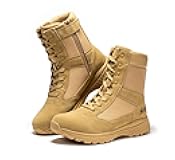 BOTAS PRO Tactical Boots for Men with Side Zipper, 8 inch Outdoor Military Work Hiking Boot(BP701-703)