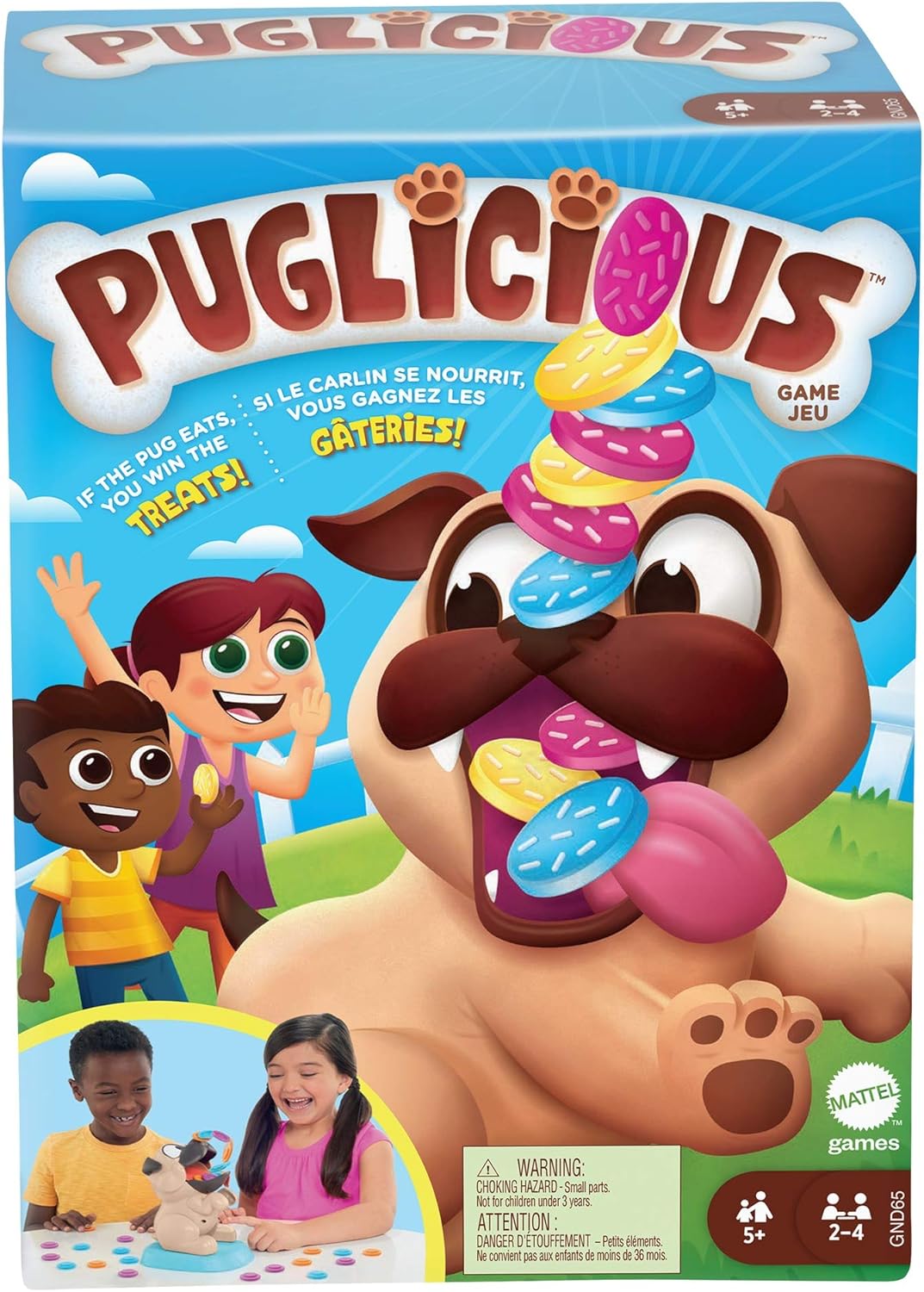 Mattel Games Puglicious, juego de mesa para niños a partir de 5 años (Mattel GND65)