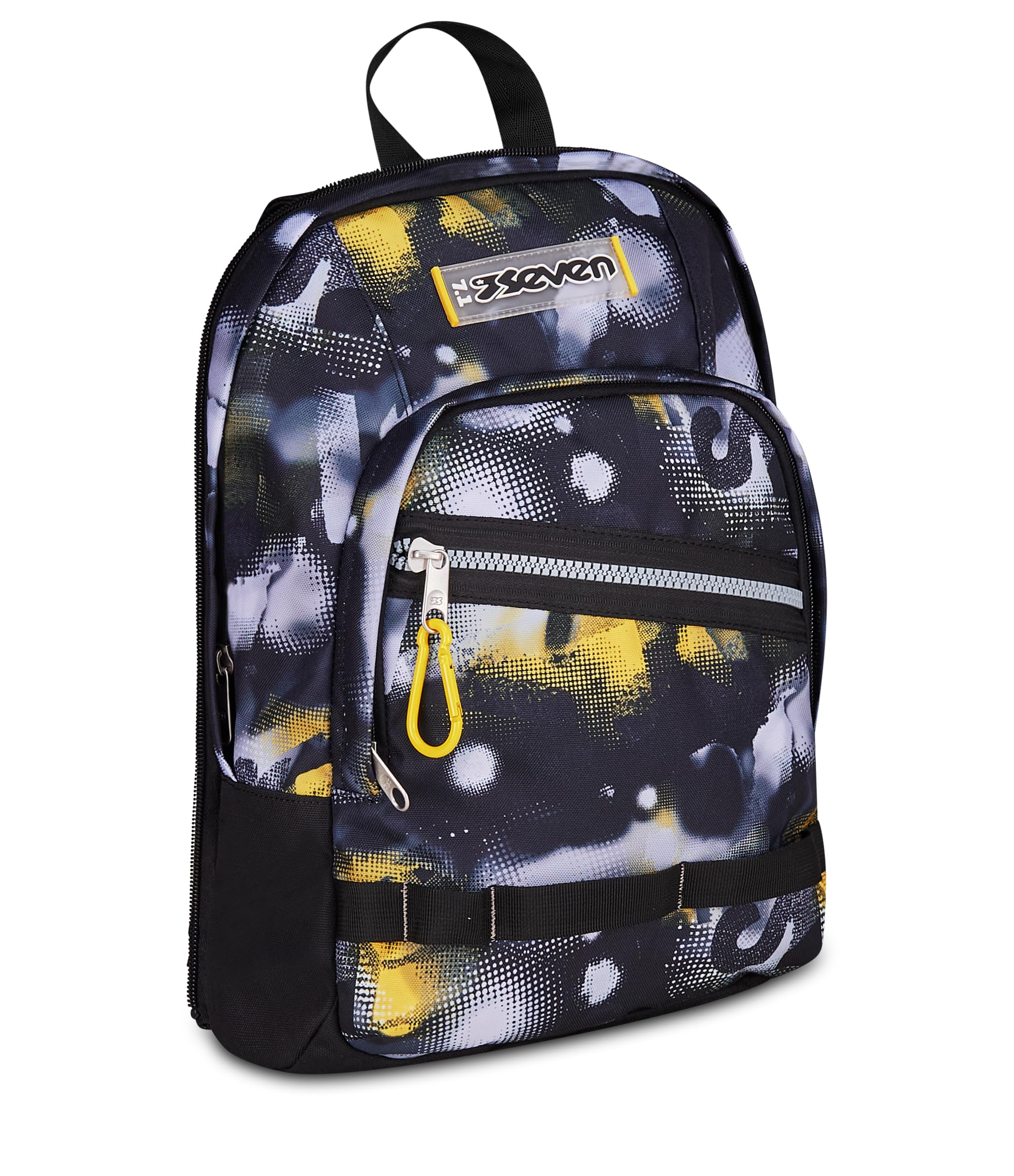 Seven Zaino Scuola Dual Detach GOLDEN PAINT, Grigio, 32 L, Doppio Scomparto, Tasche multifunzione, Zaino Staccabile, Tasca con organizer, Scomparto porta pc, Scuola media e superiore, Bambino, Ragazzo