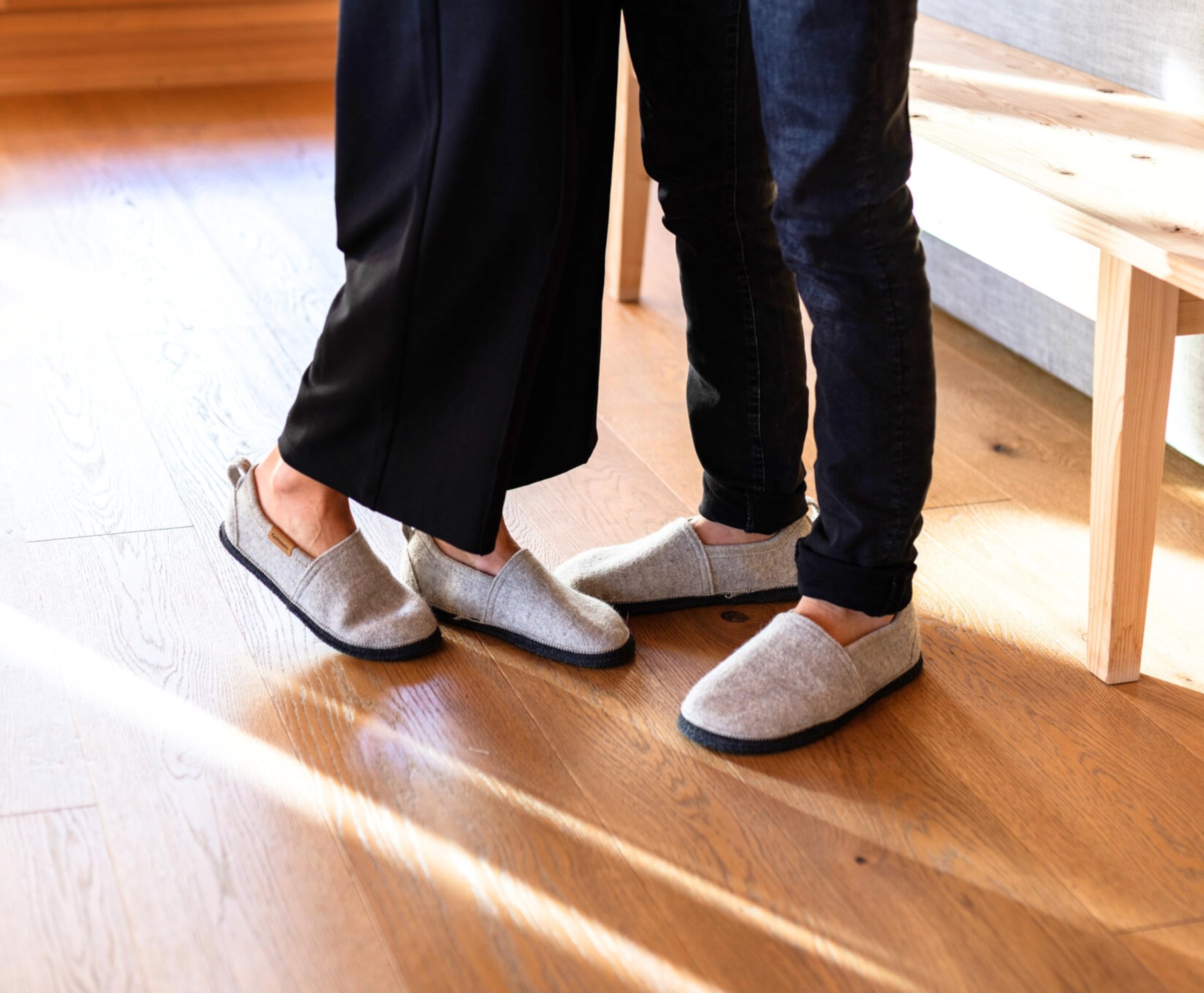 Gottstein Alpaka Slipper Homely für Damen & Herren - Hausschuh aus 100% Alpaka-Wolle