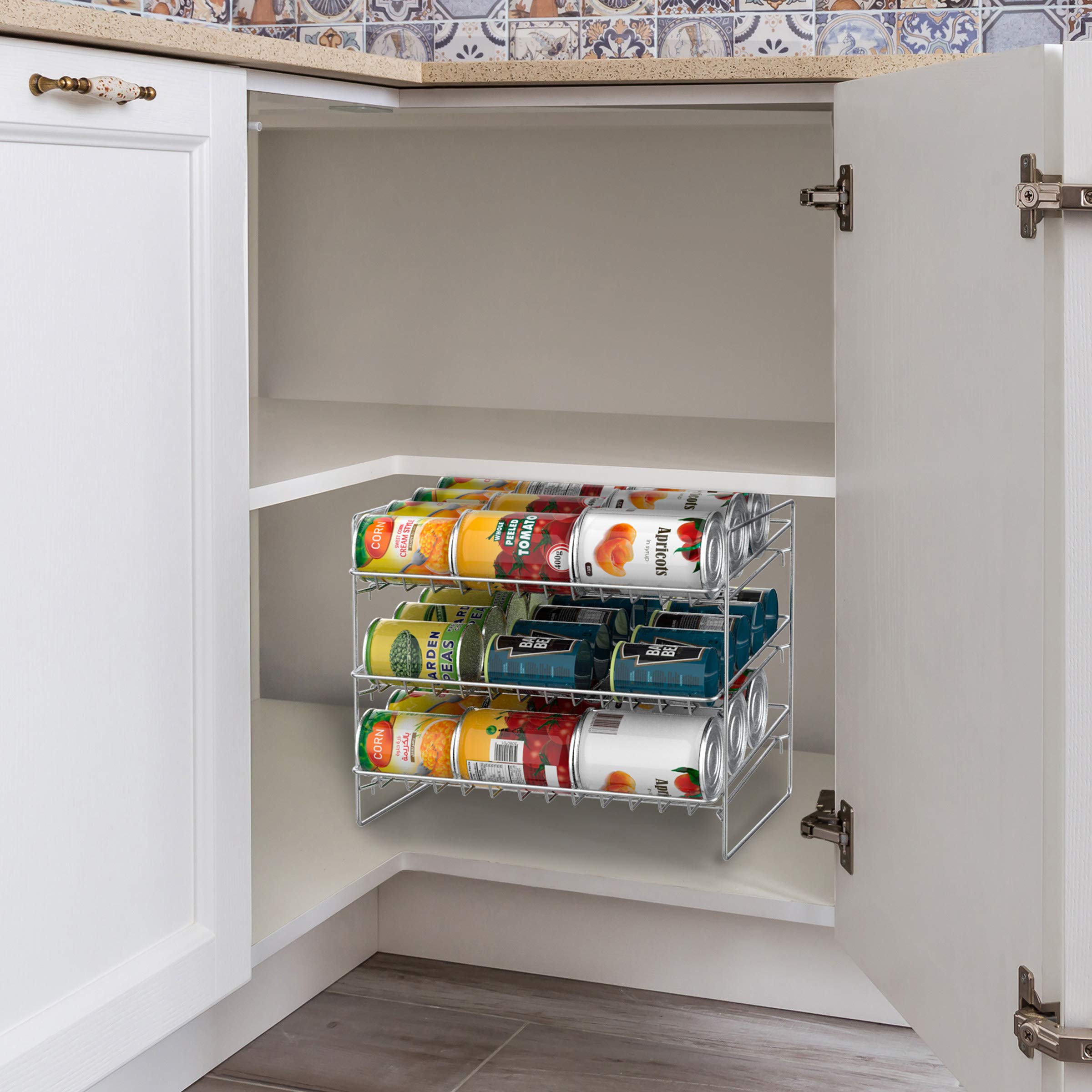 Lavish Home o latas de soda para despensa de cocina, encimeras, gabinetes, estante de almacenamiento de nevera