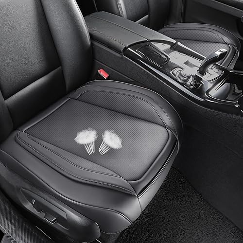 Miniatura 2 de CAPITAUTO Juego completo de fundas de asiento de automóvil, fundas de asiento de piel sintética para automóviles SUV, súper transpirables, borde de