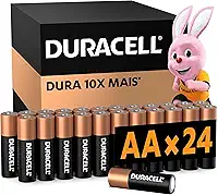 Duracell Pilhas Alcalinas AA Pequena Pack 24 Unidades – Dura até 10x Mais – Ideal para Controle de Videogame e Brinquedos