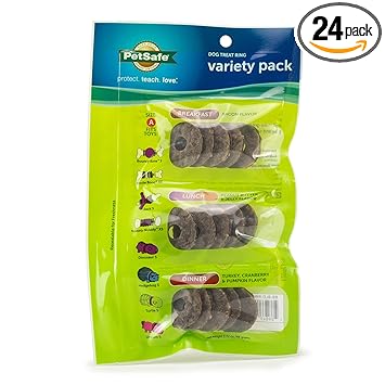 PetSafe Dog Treat Ring Variety Pack ? 15 Treat Ring Refills for Busy Buddy Toys ? Small