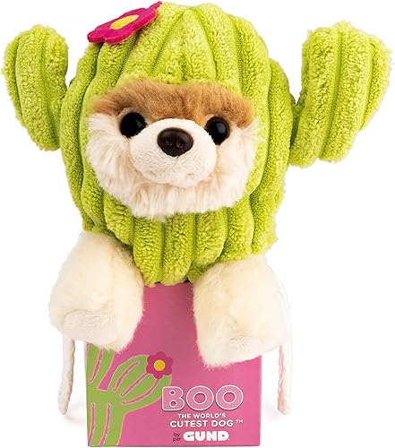 GUND The World's Cute Dog Boo Itty Bitty Boo #62 - Perro de peluche de cactus, 5 pulgadas