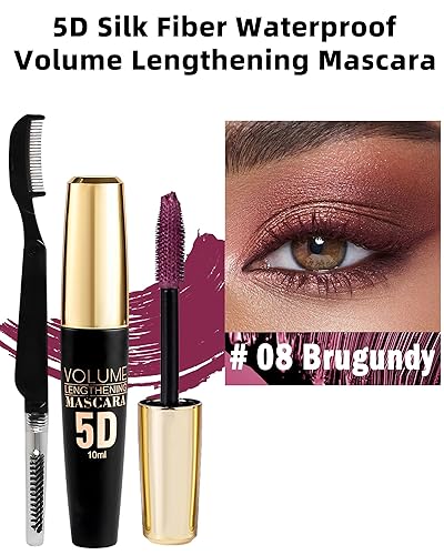 Miniatura 9 de Máscara de pestañas verde impermeable para pestañas, extensiones de pestañas líquidas de fibra de seda 5D, rímel de tubos de colores con cepillo de