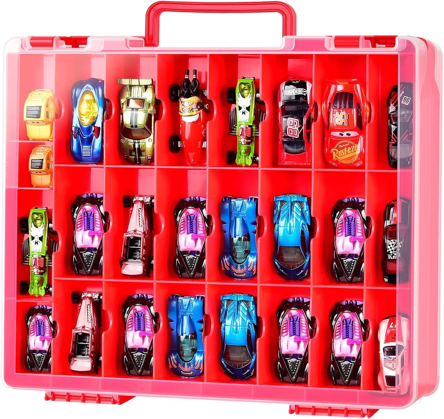 FULLCASE Toys Organizer Storage for Hot Wheels for Matchbox Cars Global Recycled Standard Global Recycled Standard Global Recycled Standard