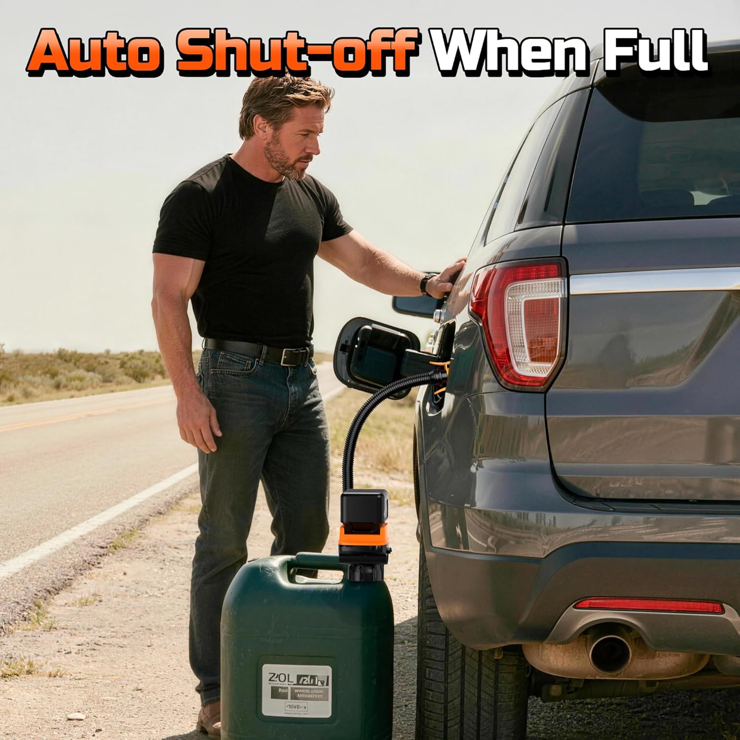 Cordless Fuel Transfer Pump Compatible with Milwaukee M18 for Dewalt 20V (Battery Not Included) 3.2 GPM Portable Automatic Oil Pump with 41'' Hose and 3 Adapters