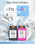 61XL Ink Cartridge Compatible for HP 61 Ink Cartridge Black Colour for HP 61 Printer Ink 61XL Fit for Envy 4500 5530 4501 4502 DeskJet 1000 1010 1050 1510 2050 2510 2540 OfficeJet 2620 4630 Printer