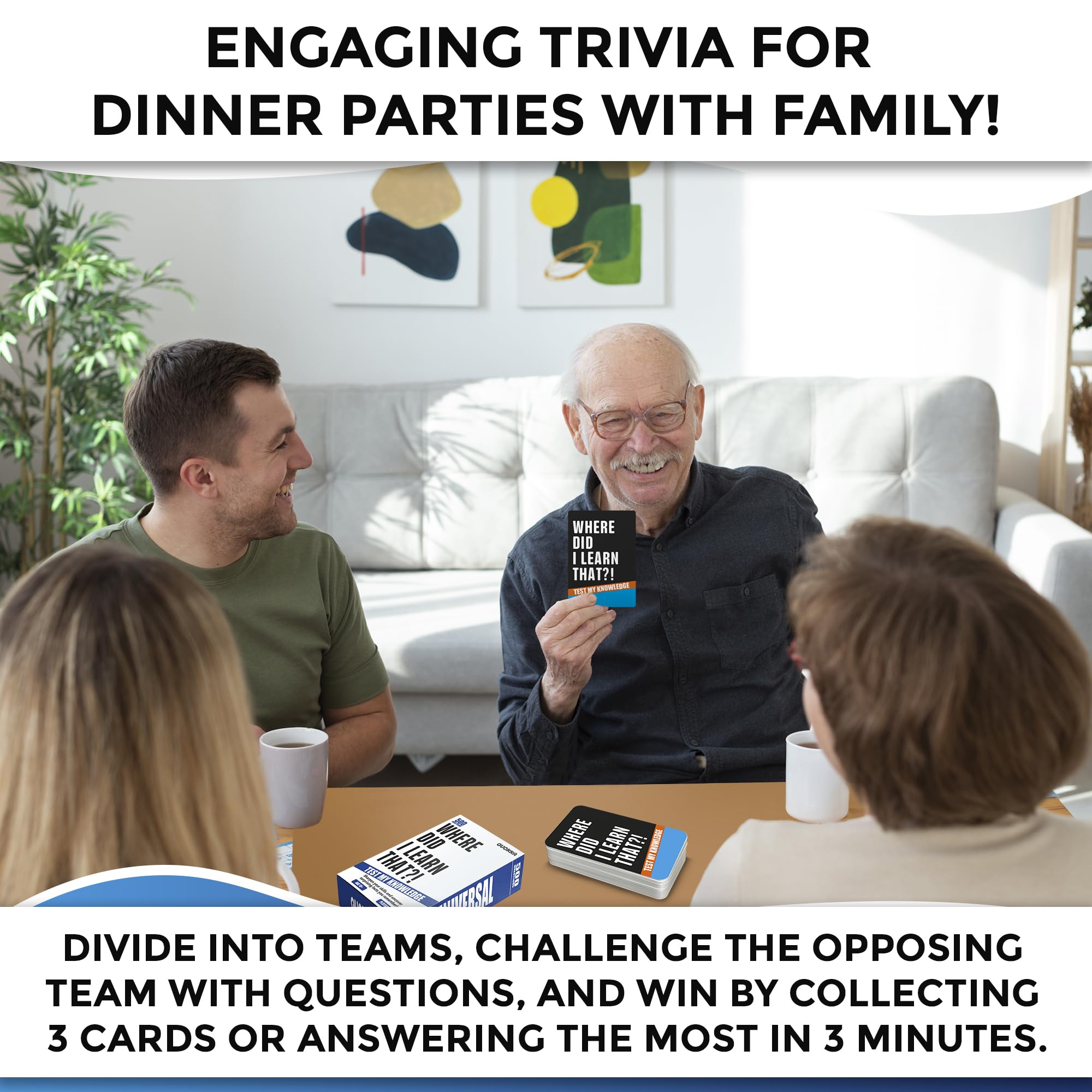 QUOKKA Trivia Card Games for Adults with 500 Questions, Party Board Games For Family Night, Trivia Questions with Answers - Image 3