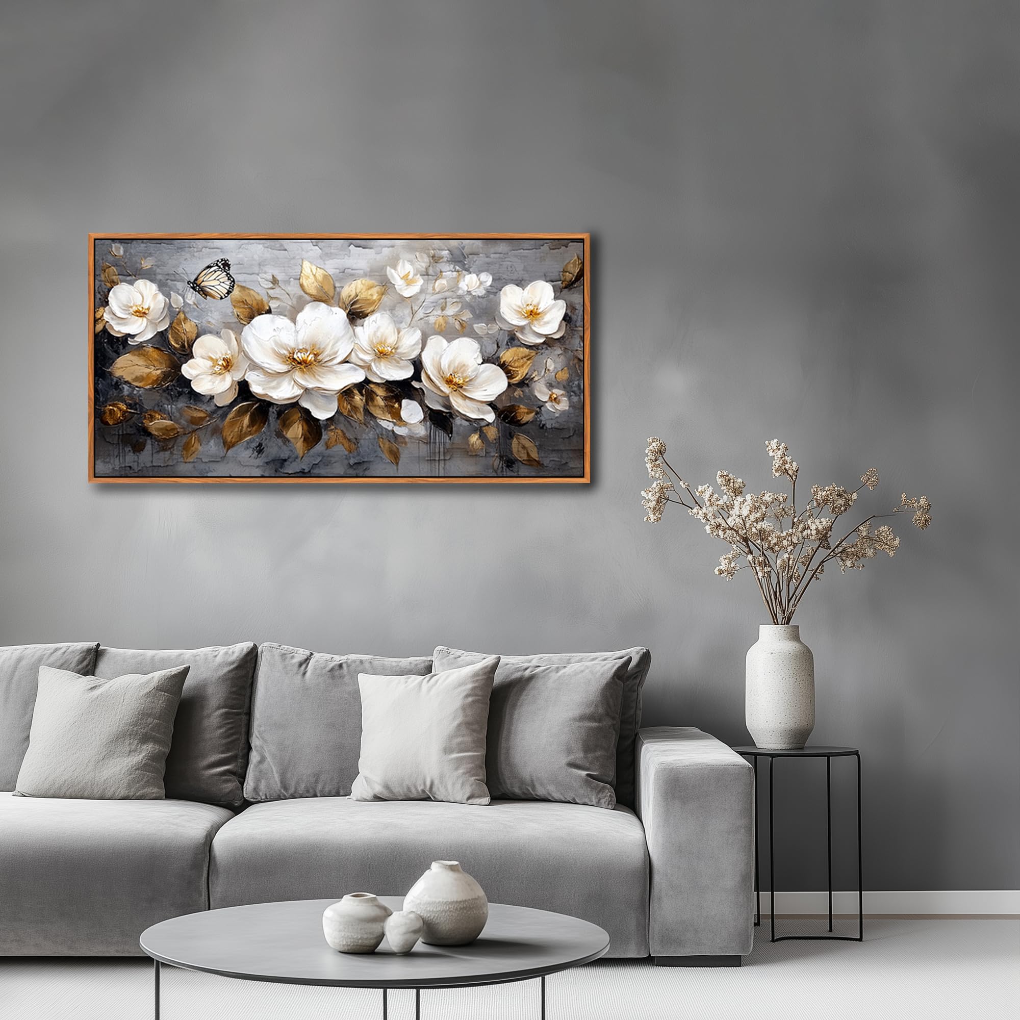 Quadro Moderno Novart Prato Fiorito Papaveri – Tessuto Non Tessuto Premium, Stampa Colorata, 110g/m², Made In Germany - 5