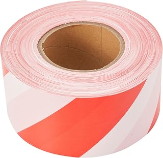 Everbuild Mammoth Non-Adhesive and Durable Polythene Barrier Tape, Suitable for Cordoning Off Areas - Red-White - 72mm x 500m