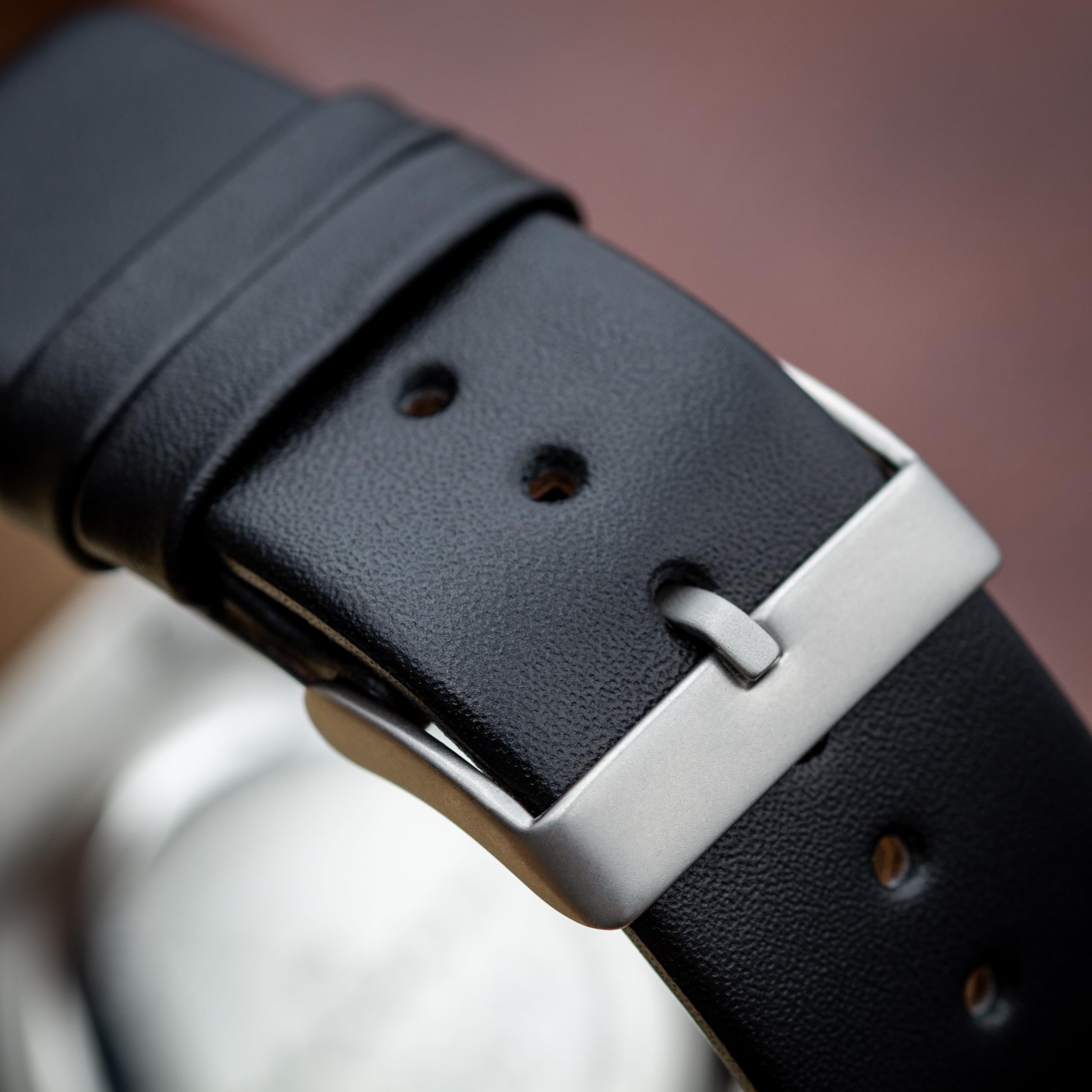 Buckle & Stitch Leather Watch Strap - Designed for 22mm Skagen Screw Style Watches - 4 Screws Included - Black and Brown - 233XXLSLB - Aftermarket Watch Band