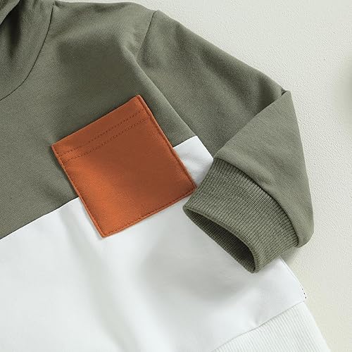 Miniatura 7 de Conjunto de pantalones para bebés y niños, conjunto de sudadera de manga larga con capucha a rayas, pantalones de otoño e invierno