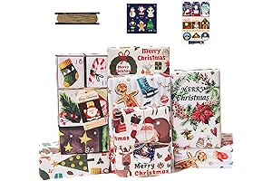 LIAPAWPAW Christmas Wrapping Paper, A Splash Of Cartoon Magic To Light Up Your Holidays