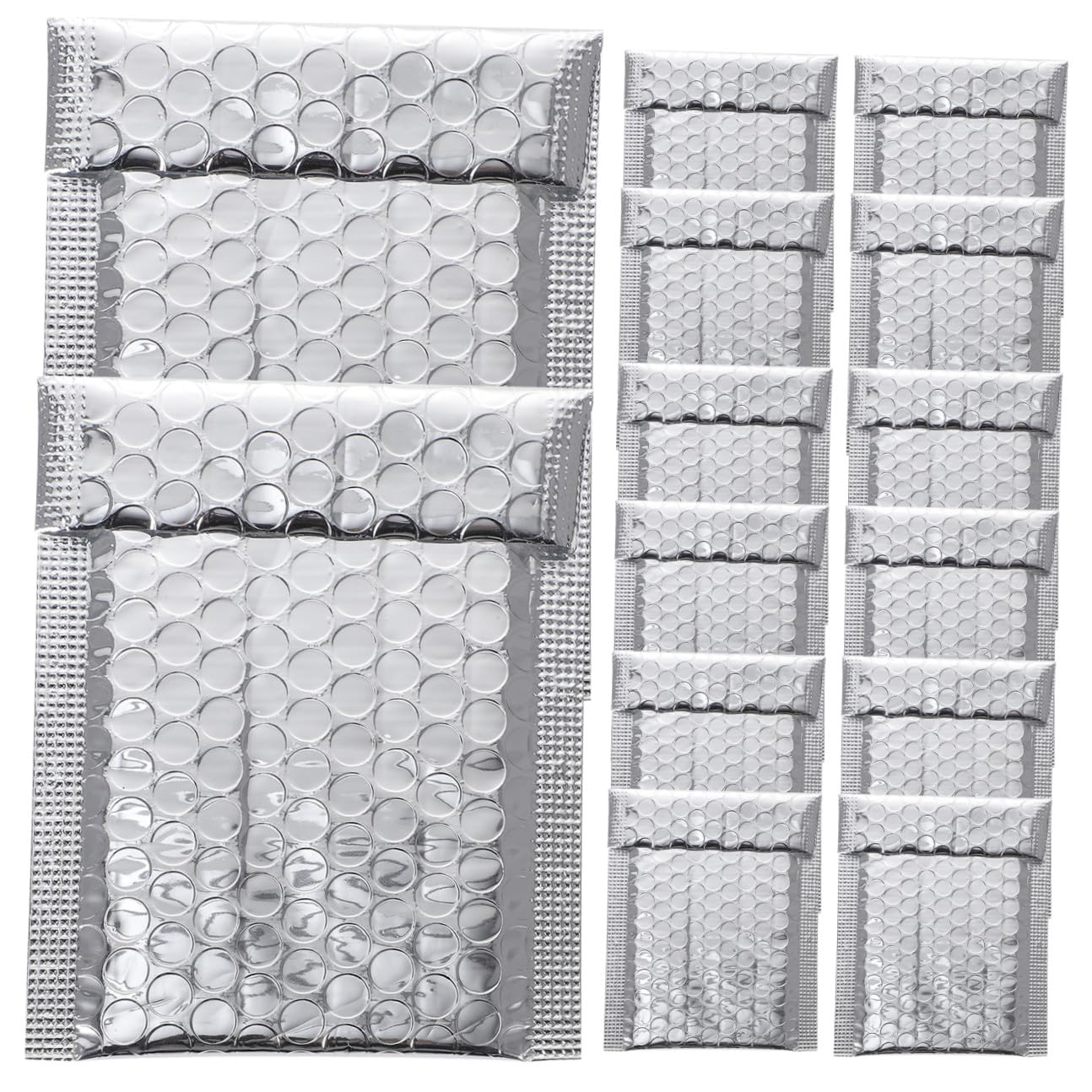 100 Stück Selbstklebende Luftpolster versandtaschen Gepolsterte Aluminiumfolie Umschläge Stoßdämpfend Reißfest für Sicheren Versand von Elektronik Schmuck Kosmetik