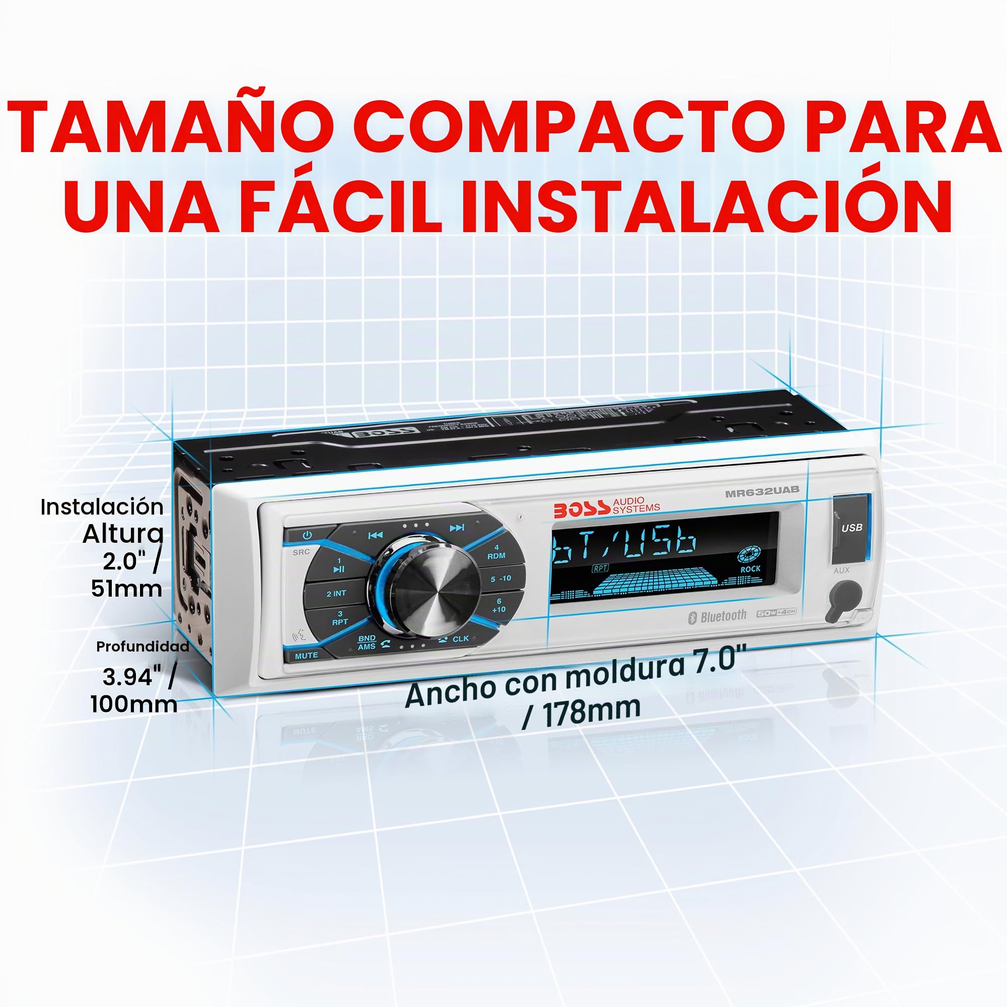 BOSS Audio Systems mr632uab 200 W Bluetooth Blanco