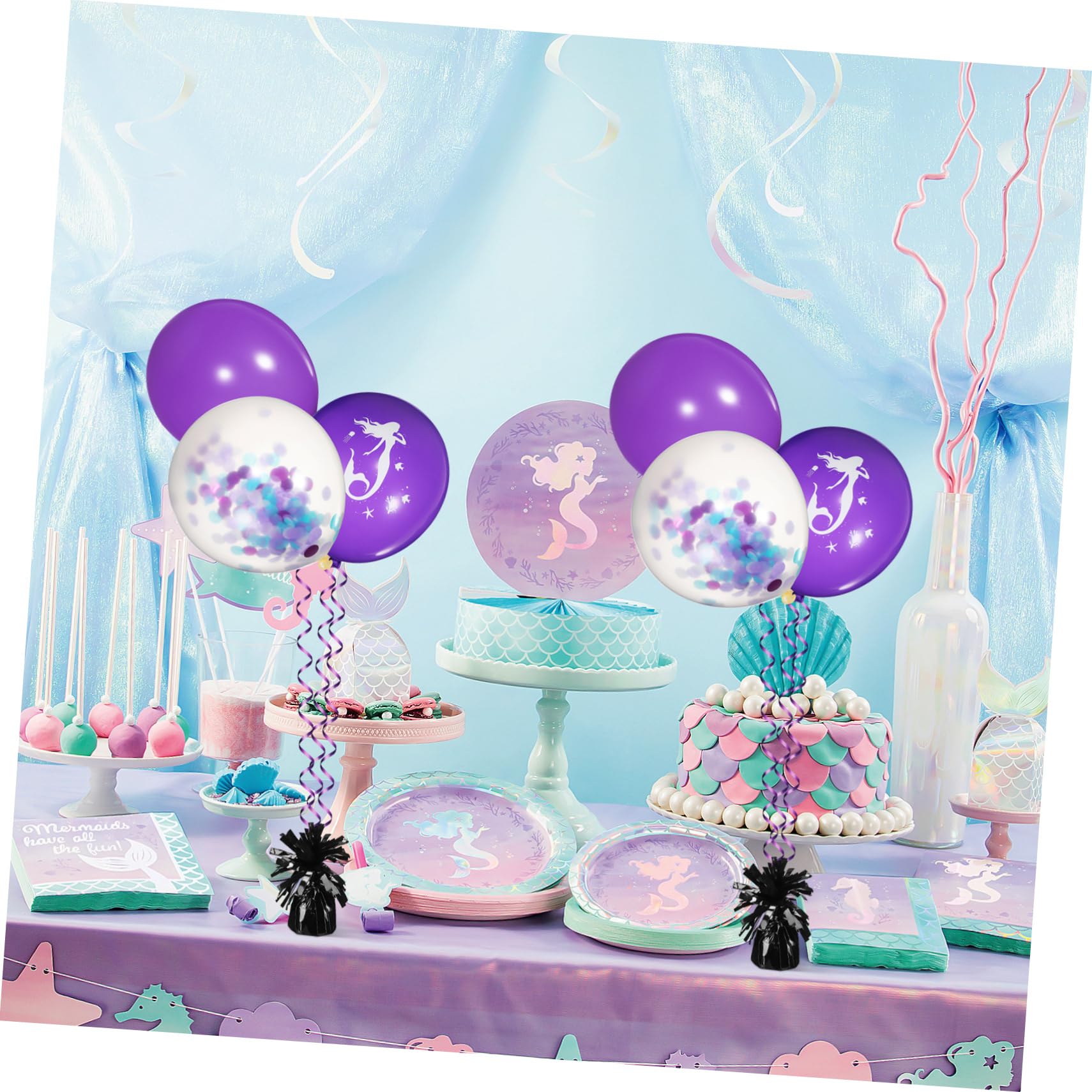 ABOOFAN Pesi per Palloncini 8 Pezzi, in Pet Nero, Riutilizzabili e Facili da Usare, per Matrimonio e Tavoli, Design Compatto e Stabile