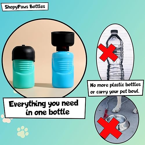 Miniatura 4 de V-EST Botella de agua para perros  Botella de agua de viaje para perros  Botella para perro  Tazón de agua de viaje para mascotas  Botella de agua